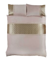 Rackhams Lacona Embellished Duvet Cover Set - Light Pink - Double - thumbnail 2