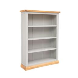 Rackhams Bookcase with plinth 120x90x25cm - Off White - thumbnail 3