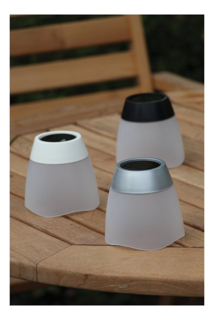 Rackhams Solar Tumbler Table Lights White, Grey, Black 12Pk