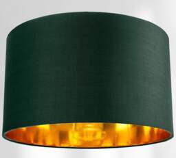 "Rackhams Contemporary Green Cotton 14"" Table/Pendant Lamp Shade with Shiny Copper Inner" - thumbnail 2