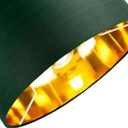 "Rackhams Contemporary Green Cotton 14"" Table/Pendant Lamp Shade with Shiny Copper Inner" - thumbnail 3