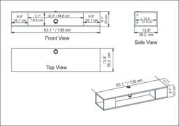 "Rackhams Peti Modern Tv Stand TV Cabinet for TV's up to 61"" - Black" - thumbnail 5