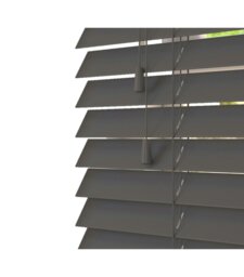 Rackhams Slate Smooth Finish Faux Wood Venetian Blinds with Strings  (130cm drop) - 240cm - thumbnail 2