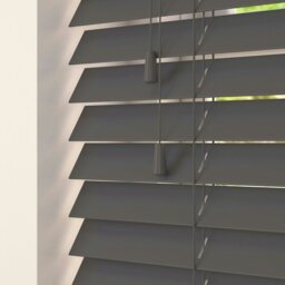 Rackhams Slate Smooth Finish Faux Wood Venetian Blinds with Strings  (130cm drop) - 240cm - thumbnail 3