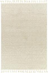 Rackhams Nora-Geometric Grey Ivory High Pile Fringe Rug - 200 x 275 cm - thumbnail 2