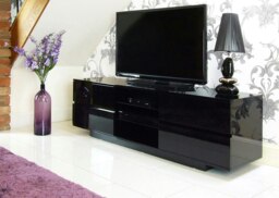 "Rackhams AVITUS High Gloss Black with 4-Black Drawers for 32""-65"" LED/OLED/LCD TV Cabinet - FULLY ASSEMBLED" - thumbnail 5