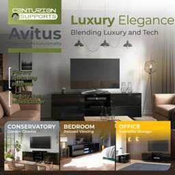 "Rackhams AVITUS High Gloss Black with 4-Black Drawers for 32""-65"" LED/OLED/LCD TV Cabinet - FULLY ASSEMBLED" - thumbnail 3