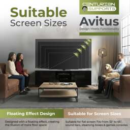 "Rackhams AVITUS High Gloss Black with 4-Black Drawers for 32""-65"" LED/OLED/LCD TV Cabinet - FULLY ASSEMBLED" - thumbnail 2