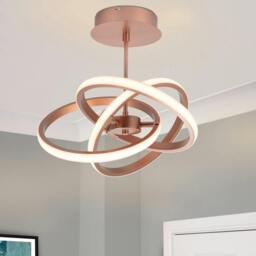 Rackhams Ridgley 3 Ring LED, Ceiling/Pendant Light - Copper - thumbnail 1