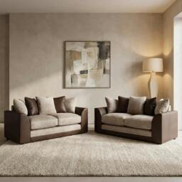 Rackhams Cheswick Living Room Furniture Range - Chenille Brown / Beige - Swivel Chair - thumbnail 4