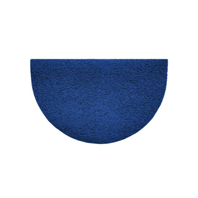 Rackhams Indoor Spaghetti Doormat Plain - Blue - 70cm x 44cm Half Moon - image 1