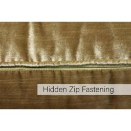 Rackhams Luxe Velvet Cushion Cover - Gold - 55 x 55cm - Gold - 100% Polyester - thumbnail 2