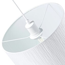Rackhams Contemporary and Sleek Pendant Lighting Shade Crafted from Wrinkled White Paper - thumbnail 4
