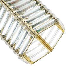 Rackhams Modern Hexagonal Polished Gold Pendant Shade with Clear Acrylic Rods - thumbnail 5