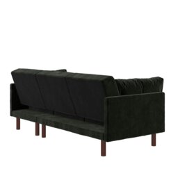 Rackhams Clair sectional Sofa Bed in black velvet - Black - thumbnail 3