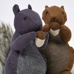 Rackhams Luxury Fabric Squirrel Doorstop Set of 2 - thumbnail 3
