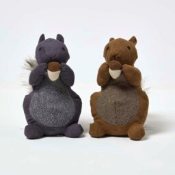 Rackhams Luxury Fabric Squirrel Doorstop Set of 2 - thumbnail 2