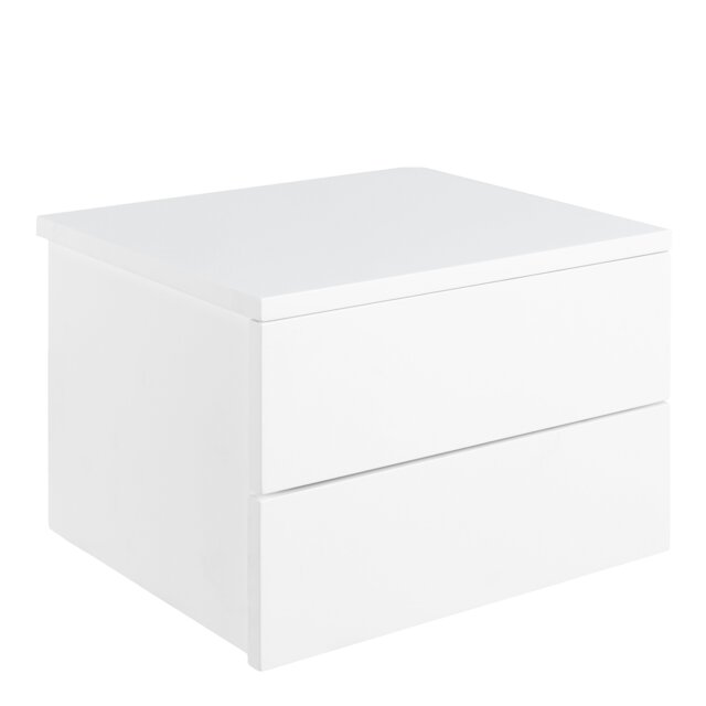 Rackhams Avignon Bedside Table with 2 Drawers in White - 1 - White - Manufactured wood - image 1