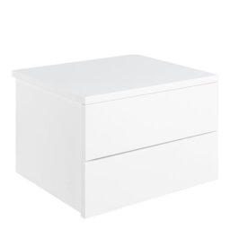 Rackhams Avignon Bedside Table with 2 Drawers in White - 1 - White - Manufactured wood - thumbnail 1