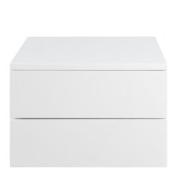 Rackhams Avignon Bedside Table with 2 Drawers in White - 1 - White - Manufactured wood - thumbnail 2