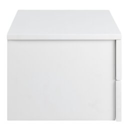 Rackhams Avignon Bedside Table with 2 Drawers in White - 1 - White - Manufactured wood - thumbnail 3