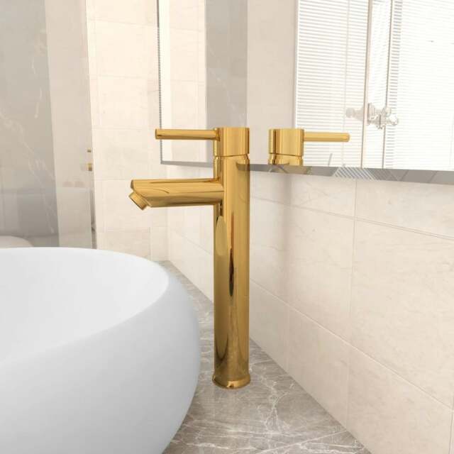 Rackhams Bathroom Mixer Tap Gold 12x30 cm