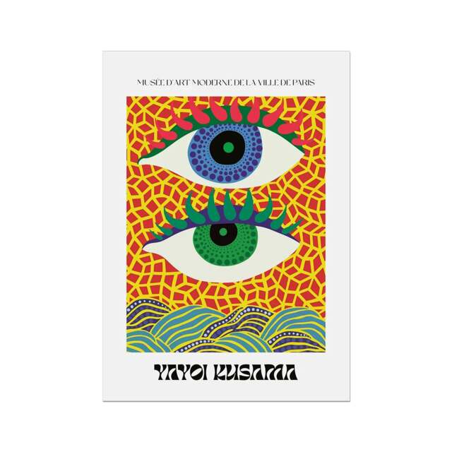 Rackhams Yayoi Kusama Art Print - Spotty Eyed - A4 - image 1