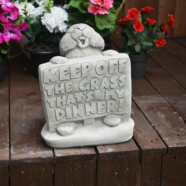 Rackhams Keep off the Grass' Bunny Garden Ornament - image 1