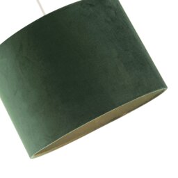 Rackhams Soft Velvet Forest Green Fabric Round Lamp Shade for Table or Pendant - thumbnail 3
