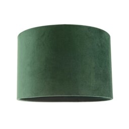 Rackhams Soft Velvet Forest Green Fabric Round Lamp Shade for Table or Pendant - thumbnail 1