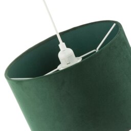 Rackhams Soft Velvet Forest Green Fabric Round Lamp Shade for Table or Pendant - thumbnail 5