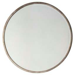 Rackhams Higgins Large Metal Round Wall Mirror Antique Champagne - 100cm - Silver - thumbnail 5
