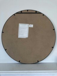 Rackhams Higgins Large Metal Round Wall Mirror Antique Champagne - 100cm - Silver - thumbnail 6