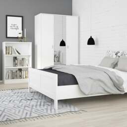 Rackhams 4 You Medium Wide Bookcase In Pearl White - Pearl White - Wood - 1 - thumbnail 2
