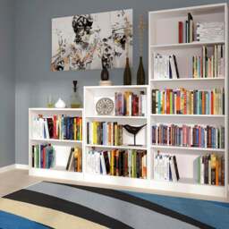 Rackhams 4 You Medium Wide Bookcase In Pearl White - Pearl White - Wood - 1 - thumbnail 4