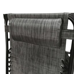 Rackhams Pack of 2 Multi Position Garden Gravity Relaxer Chair Sun Loungers with Sun Canopy in Grey - SunLoungers - thumbnail 5
