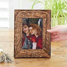 "Rackhams 6"" x 4"" Jaraja Natural Mango Wood Photo Frame - Mango Wood" - thumbnail 2