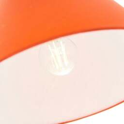 "Rackhams 12"" Vibrant Oange Cotton Coolie Lampshade Suitable for Table Lamp or Pendant" - thumbnail 3