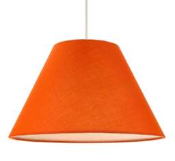"Rackhams 12"" Vibrant Oange Cotton Coolie Lampshade Suitable for Table Lamp or Pendant" - thumbnail 6