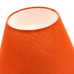 "Rackhams 12"" Vibrant Oange Cotton Coolie Lampshade Suitable for Table Lamp or Pendant" - thumbnail 4