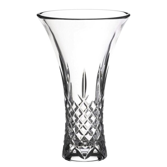 Rackhams Crystal Flared Vase with Blank Engraving Panel - 18.5cm - Made From 24% Lead Crystal