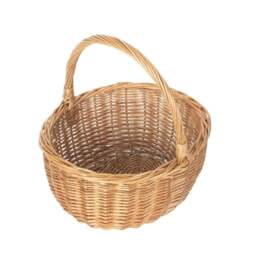 Rackhams Double Steamed Oval Wicker Shopping Basket - Grey - thumbnail 3