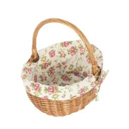 Rackhams Double Steamed Oval Wicker Shopping Basket - Grey - thumbnail 6