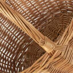 Rackhams Double Steamed Oval Wicker Shopping Basket - Grey - thumbnail 5