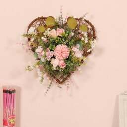 Rackhams Rustic Assorted Flowers Heart-shaped Wreath Wedding Decoration - thumbnail 3