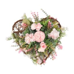 Rackhams Rustic Assorted Flowers Heart-shaped Wreath Wedding Decoration - thumbnail 4