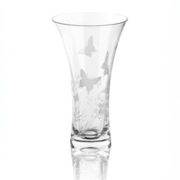 Rackhams Butterfly Trumpet Vase - 21cm - Made From Premium Lead Free Crystal Glass - thumbnail 1
