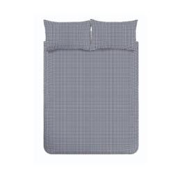 Rackhams Bamford Gingham Check Reversible Duvet Cover Set Navy Blue - Super King - Navy Blue - thumbnail 5