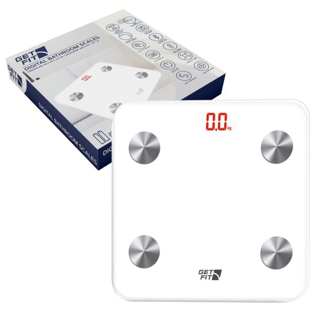 Rackhams Smart Bathroom Scales Digital Body Weighing Scale Connect IOS/Android - Smart Scale  - Arctic White - image 1