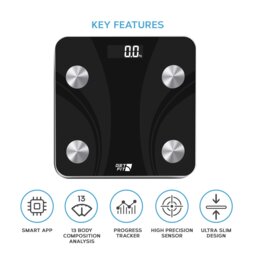 Rackhams Smart Bathroom Scales Digital Body Weighing Scale Connect IOS/Android - Smart Scale  - Arctic White - thumbnail 3
